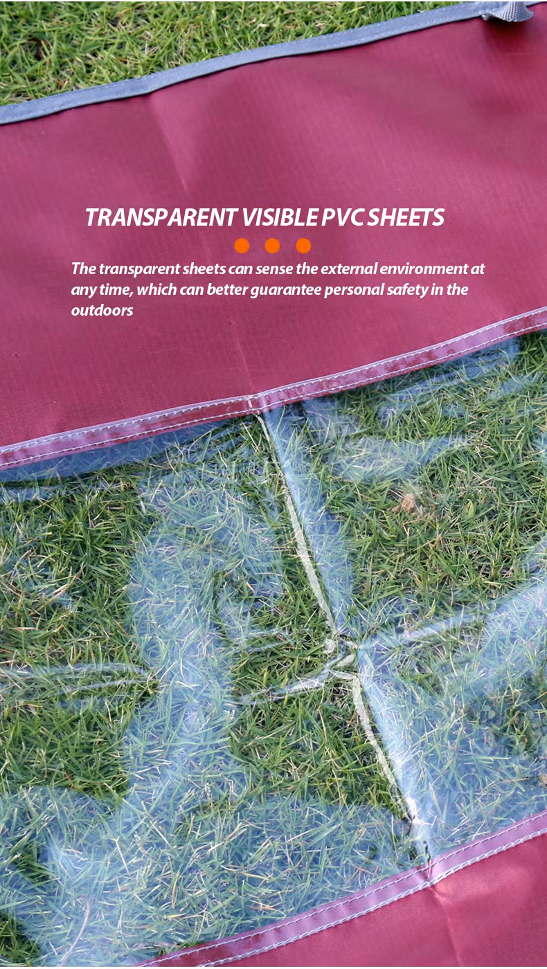 3 Panel Fabric Privacy Protection Wind Easy Set up Windbreak -Grey