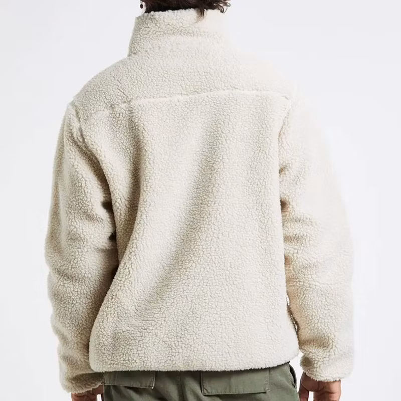 Men&prime;s Work Fleece Jacket Trucker Lapel Work Cargo Jackets for Men