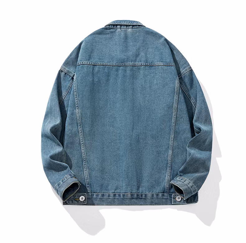 2024 Fall New Hong Kong Style Ins Do Old Men&prime;s Denim Jacket