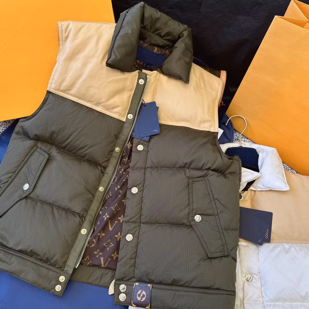 Qianyi The Winter Men Down Coat Custom Face Luxury Brand Name Down Jackets Vest