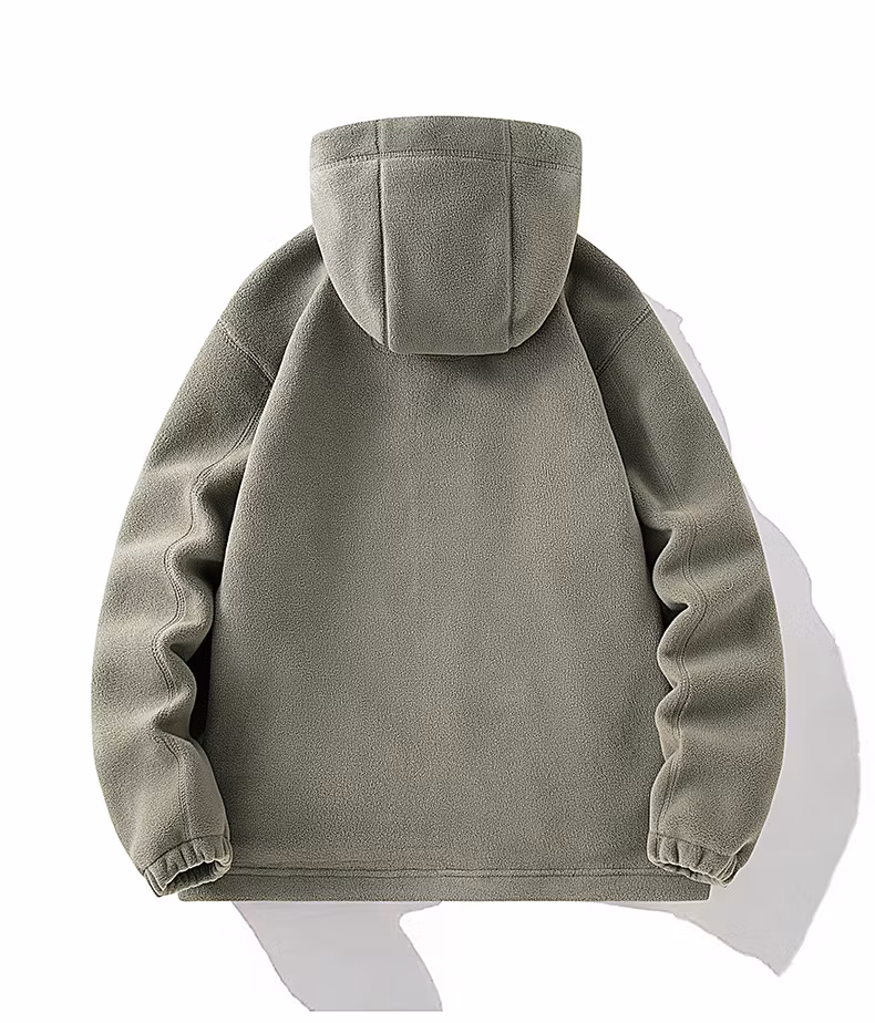 Men&prime;s Work Fleece Jacket Trucker Lapel Work Cargo Jackets for Men