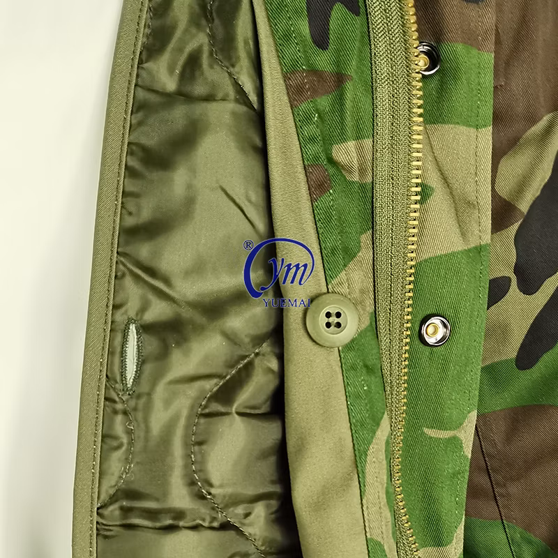 Yuemai Military Woodland Camo Warm Tactical Combat Us M65 Field Jacket