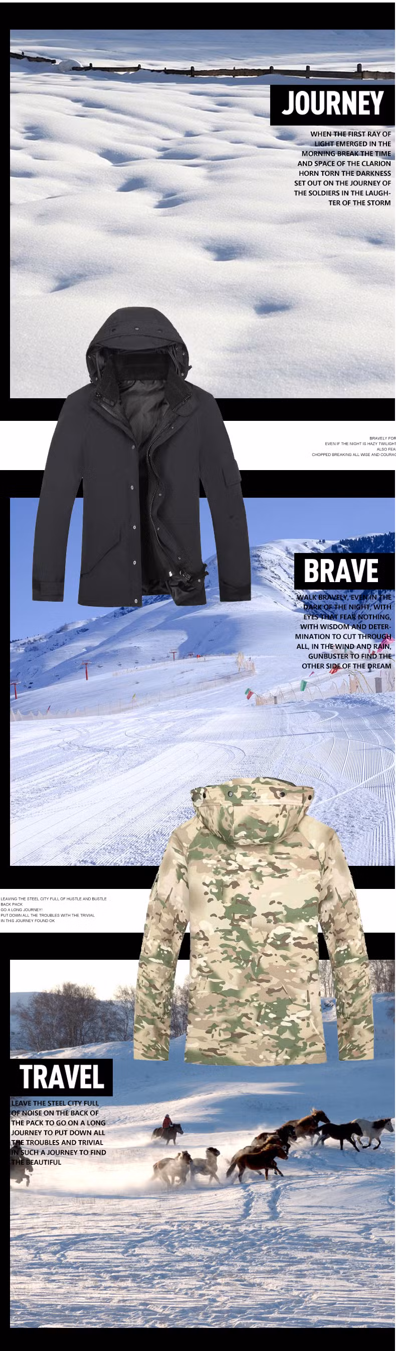 Army Green Camouflage Tactical M65 Field Jacket