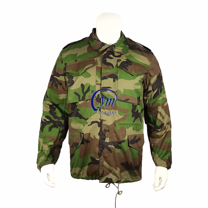 Yuemai Military Woodland Camo Warm Tactical Combat Us M65 Field Jacket