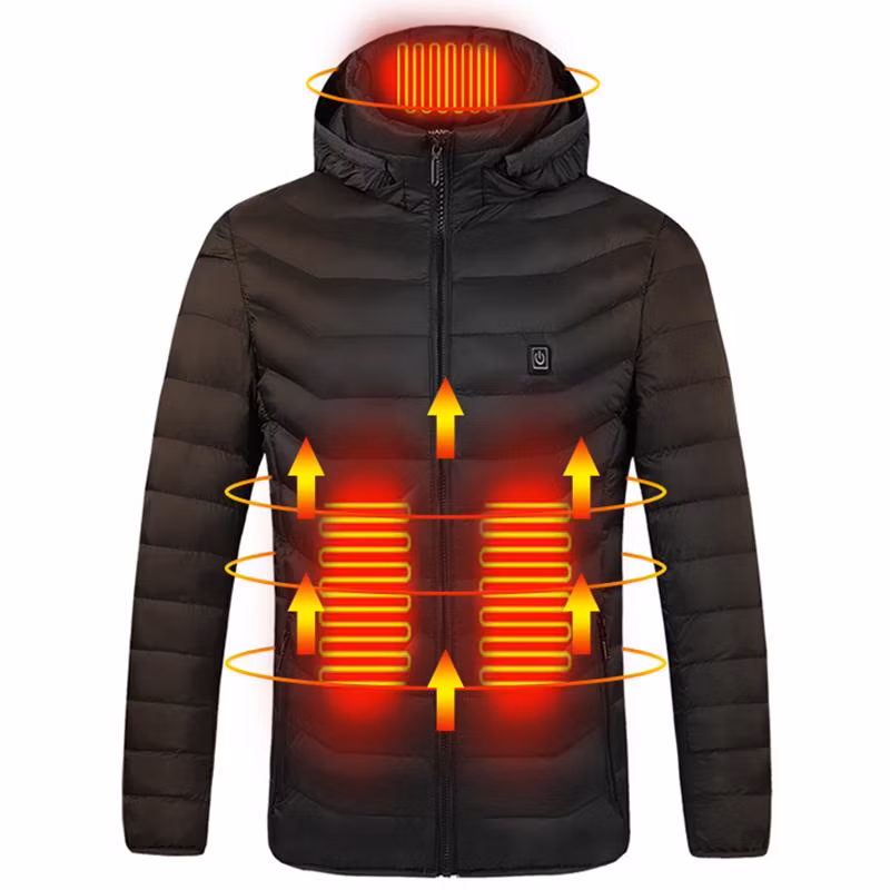 Rechargeable Electric Battery Heating Lightweight Heater Men Coats Waterproof Insulated Heated Jacket