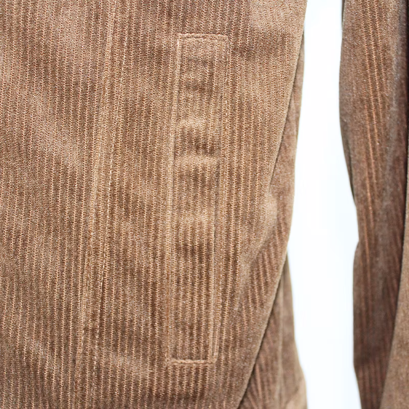 Men&prime;s Cotton Corduroy with Sherpa Lining Jacket Perfect in Workmanship Casual Coat Jacket