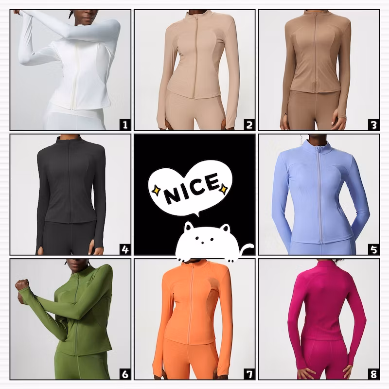 Hot Selling Athletic Gym Structure Zip up Jacket with Thumb Holes Slim Fit Autumn Running Jackets Long Sleeve Outdoor Fitness Training Coat