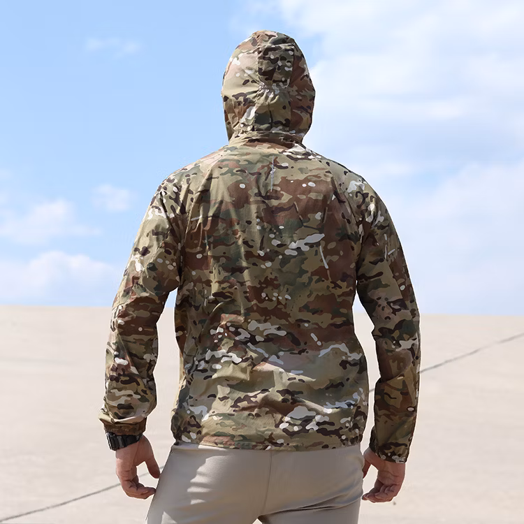 Summer Clothes Windbreaker Ultra-Light Skin Clothes Men Hooded Thin Casual Clothes Tactical Uniform Summer Skin Mens Jackets