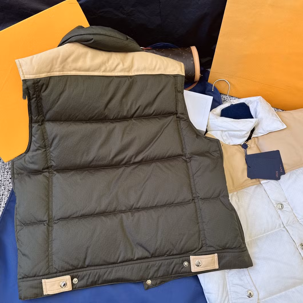Qianyi The Winter Men Down Coat Custom Face Luxury Brand Name Down Jackets Vest