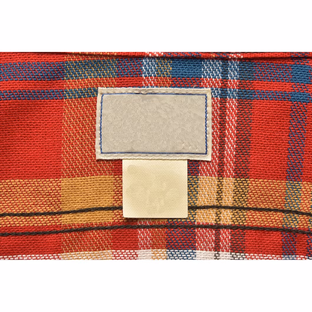 Custom Design Logo Street Red Plaid Shirt Plaid Flannel Fashion Shirt Jacket for Men