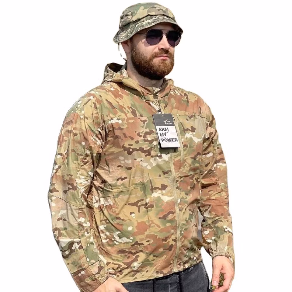 Summer Clothes Windbreaker Ultra-Light Skin Clothes Men Hooded Thin Casual Clothes Tactical Uniform Summer Skin Mens Jackets