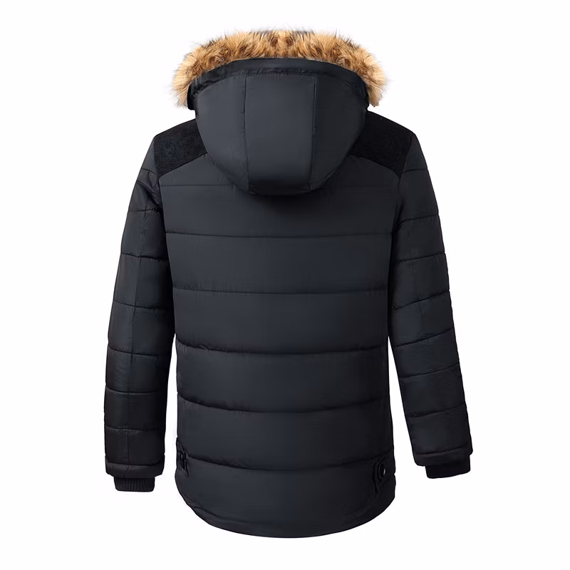 100%Polyester Navy Winter Warm Waterproof Windproof Cotton Padding Jacket