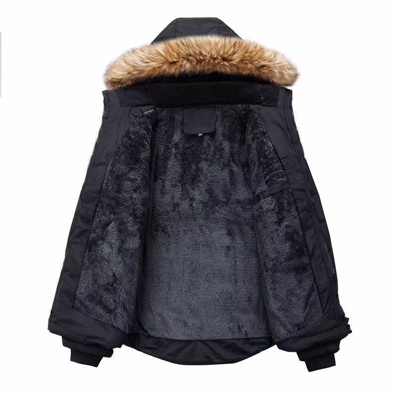 100%Polyester Navy Winter Warm Waterproof Windproof Cotton Padding Jacket