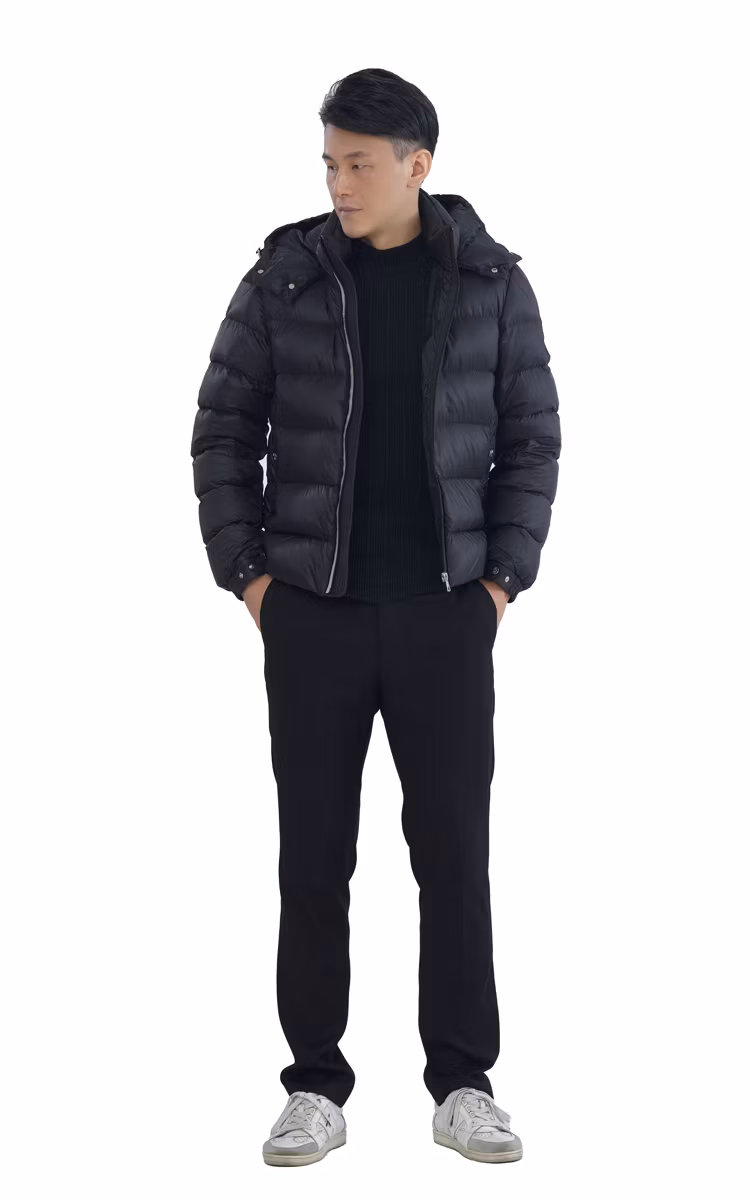 Factory OEM New Design Padding Jacket Black Winter Men Padded Jackets Puff Jacket Quilted Jacket