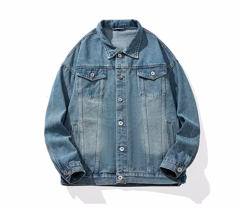 2024 Fall New Hong Kong Style Ins Do Old Men&prime;s Denim Jacket