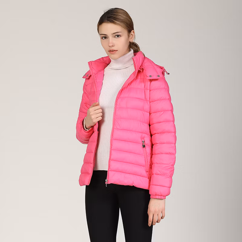 Winter Lightweight Windproof Outerwear Jacket Womens Quilted Parkas Coat