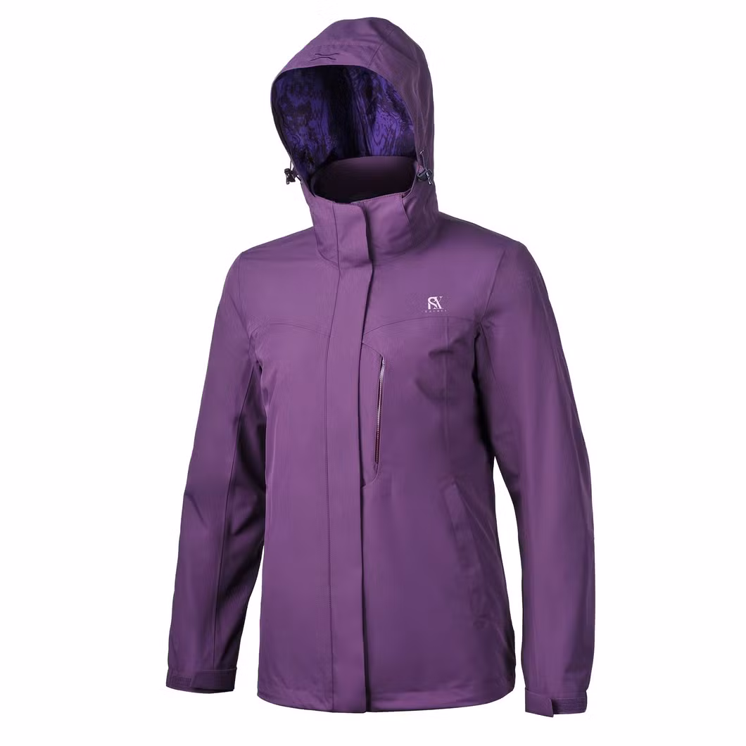 Professional Outdoor Clothes Breathable Windbreaker Jacket 3 in 1 Winter Heated Purple Jacket