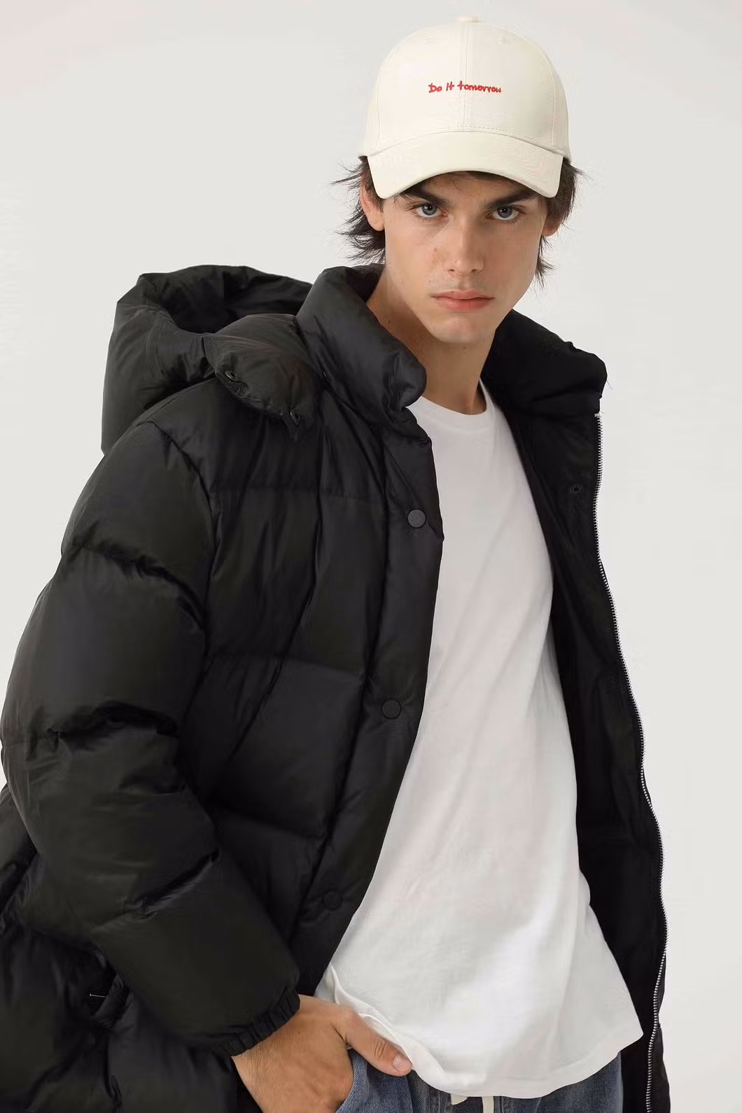 Long Parka Men&prime; S Outdoor Windbreaker Jacket with OEM Printed