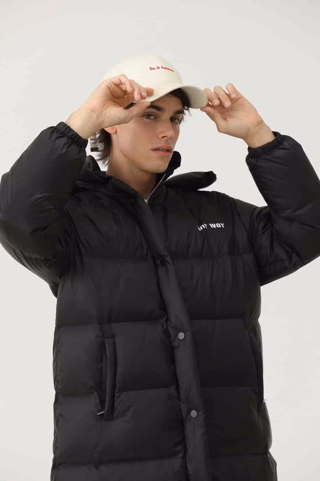 Long Parka Men&prime; S Outdoor Windbreaker Jacket with OEM Printed
