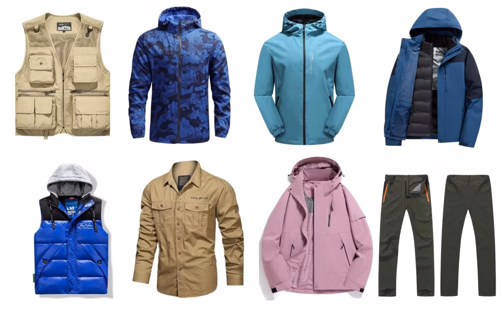 Custom Made Kahki Outdoor Wear Ski Men Softshell Jacket Windbreaker