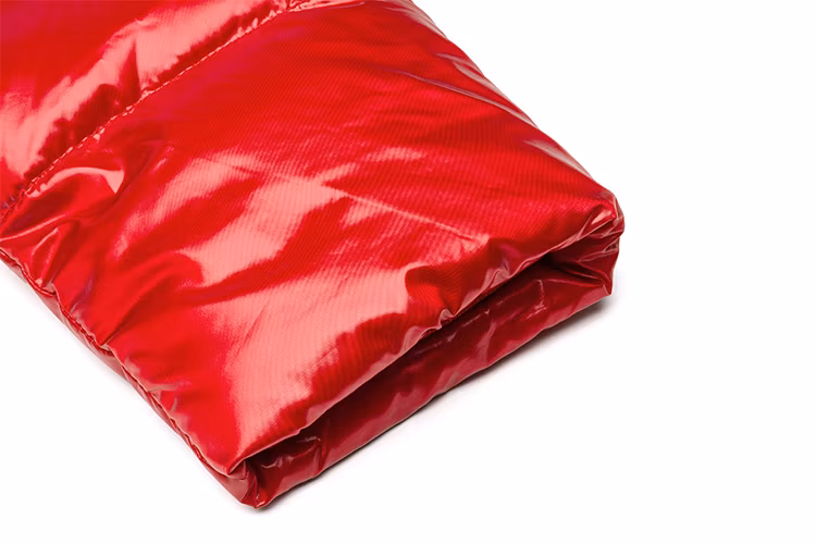 Bechance Bomber Parka Red Women Puffy Shiny Padded Jacket