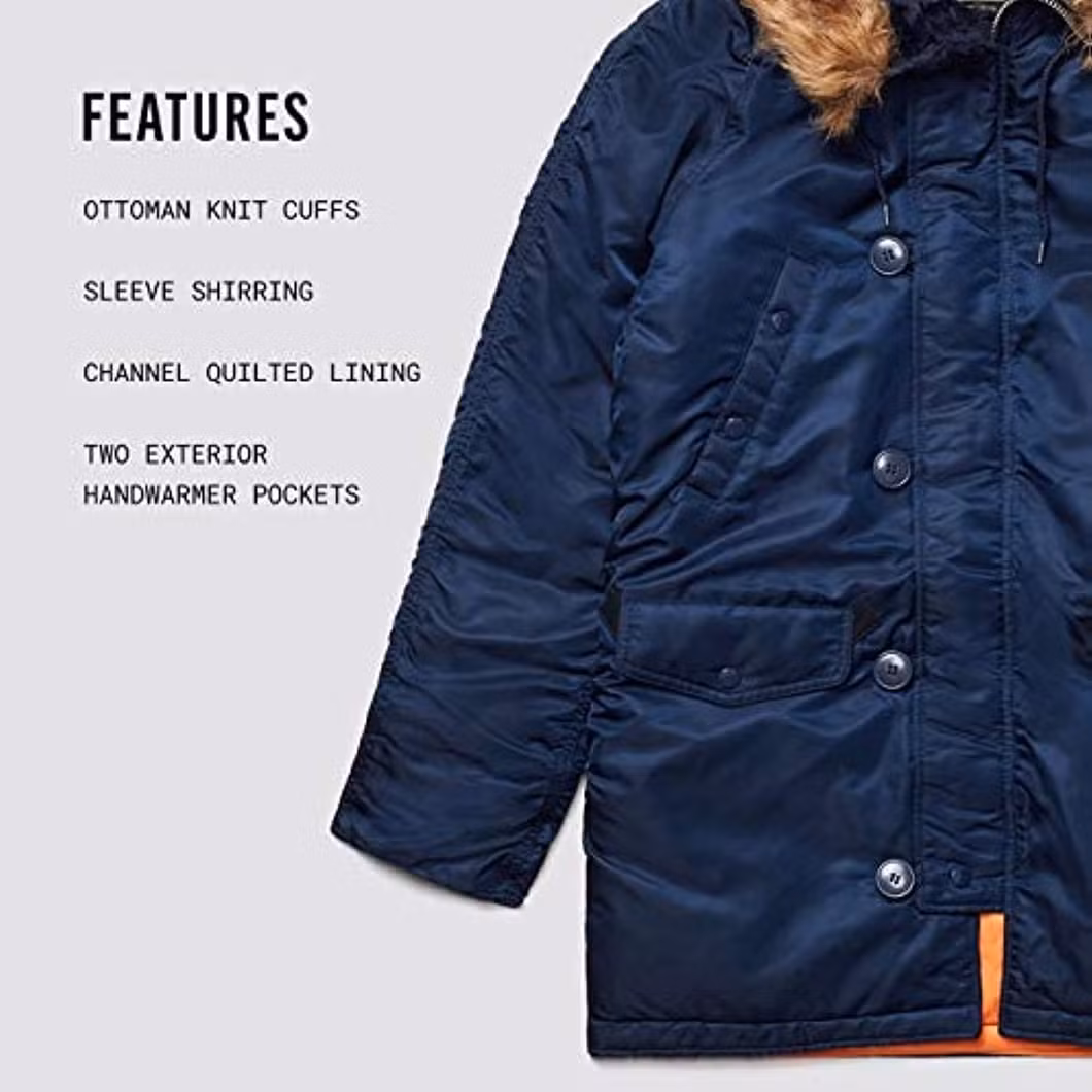 N-3b Slim Fit Parka - Cold Weather Windproof Outdoor Fashion Winter Parka