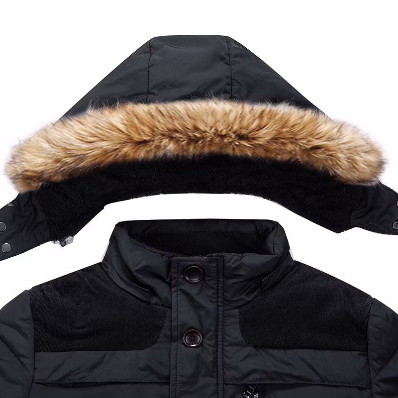 100%Polyester Navy Winter Warm Waterproof Windproof Cotton Padding Jacket