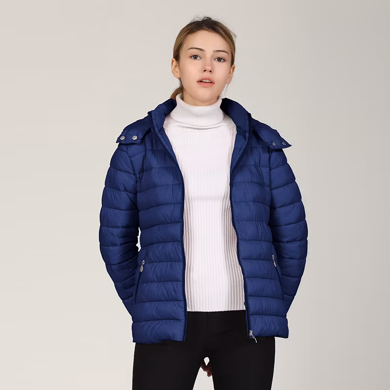 Winter Lightweight Windproof Outerwear Jacket Womens Quilted Parkas Coat