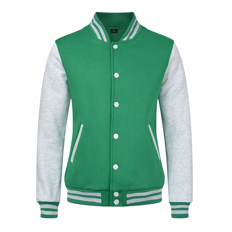 Custom Outdoor Men Bomber Letter Man Varsity Jackets College Baseball Fleece Blank Letterman Varisity Jacket