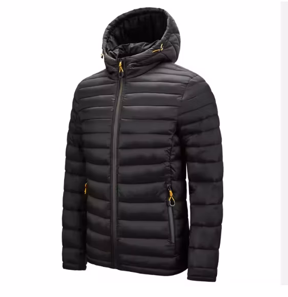 Men&prime;s Lightweight Coat Custom Quilted Warm Windproof Solid Padded Down Jacket