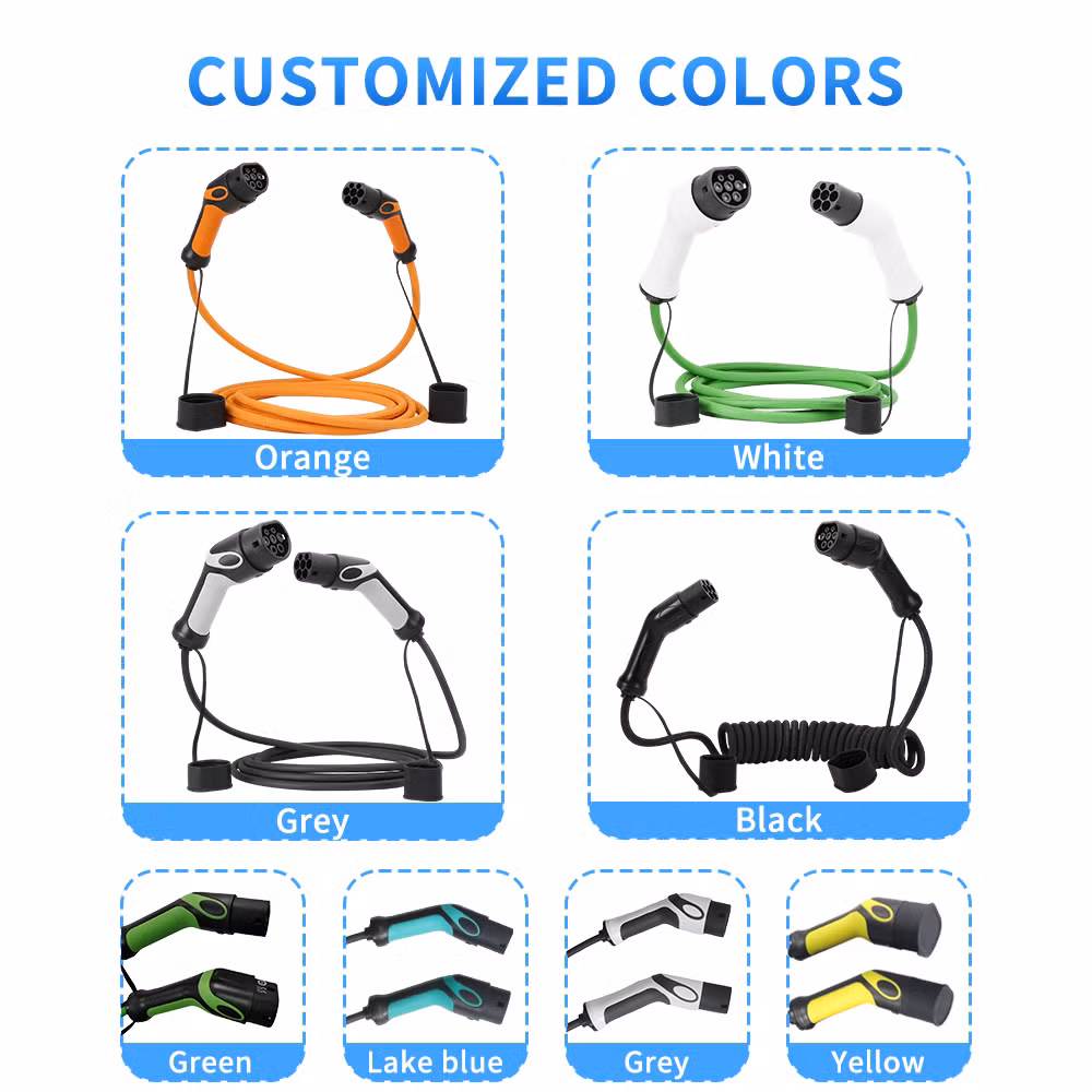 EV Charging Cable Type 2 Male Plug with Type 2 Female Plug 16A T2-T2