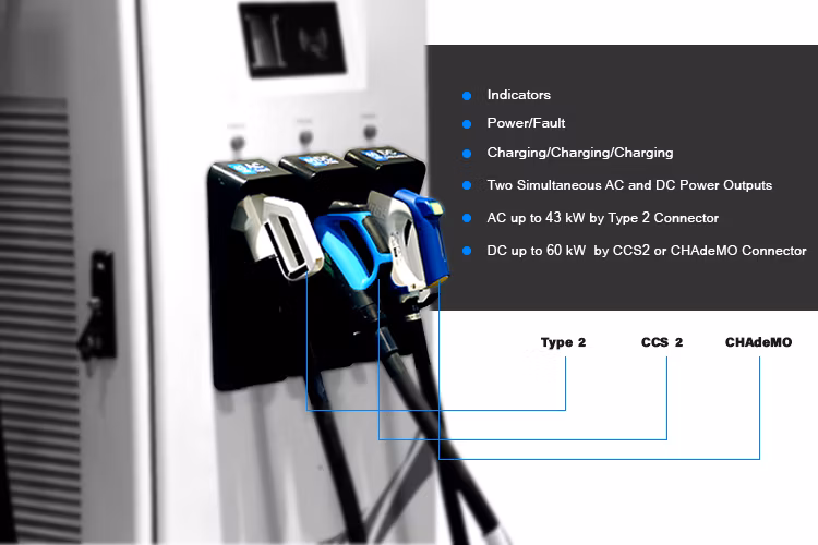 Aoneng Install 60 Kw Acdc Combo Electric Vehicle EV Car Charging Station Charger Cost