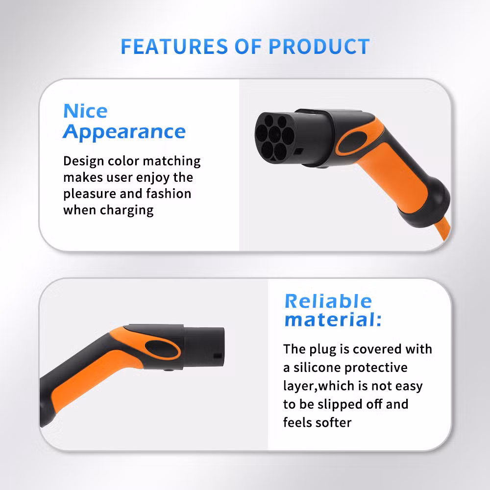 EV Charging Cable Type 2 Male Plug with Type 2 Female Plug 16A T2-T2