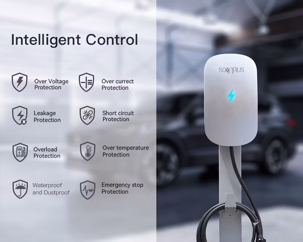 Ocpp 1.6 Us EU Standard WiFi 4G 7kw 11kw Type 2 Electric Vehicle Car AC Fast EV Charging Points with Dlb