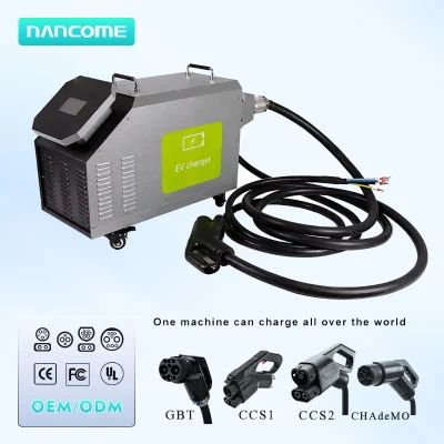 Nancome Fast Mobile DC Solar IP54 CHAdeMO eléctrico portátil EV Estaciones de carga de coches