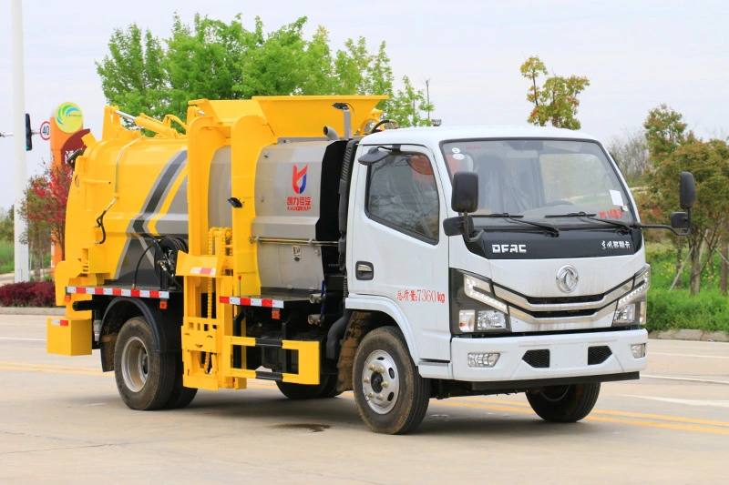 All-Closed Rear Loading Kitchen Garbage/Waste Collection Truck/Vehicle with Bin Tipper and Dumping