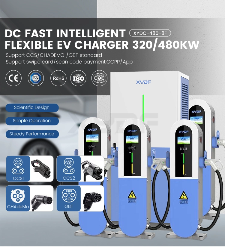 Xydf Double Plugs 3 Phase Chademo Gbt 320kw/480kw DC EV Multiple Standard Charger with CCS1 CCS2 Chademo EV Charge Station