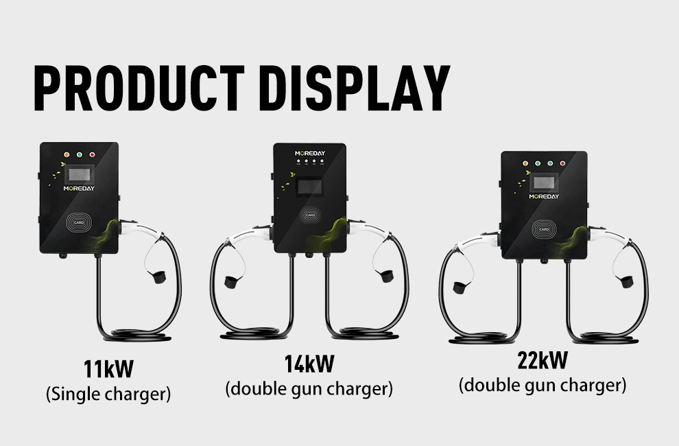 Outdoor IP 54 EV Charger Home Use 7kw 11kw Single Phase Three Phase Electric Vehicle Charging Station