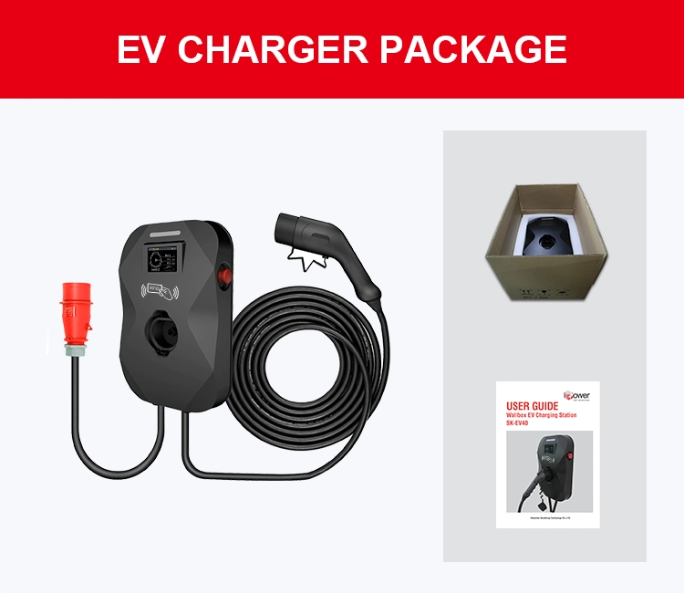 22kw 32A Type2 Mode3 Wall Box EV Charger with TUV Certified