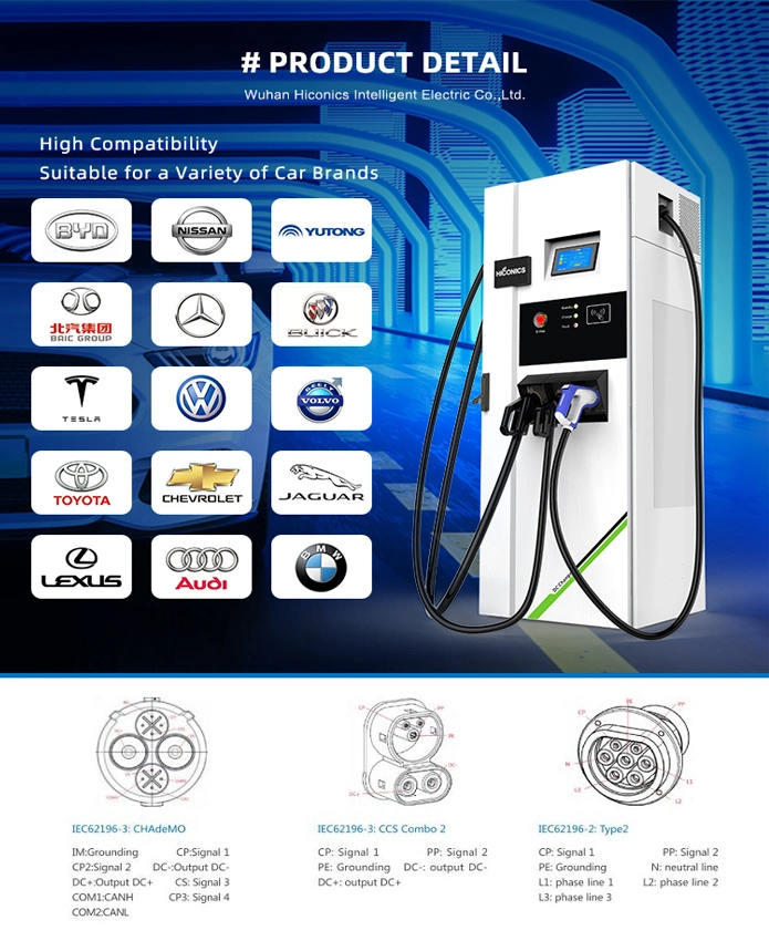 DC Level 3 Used for Fast Plug-in Charging up to 350 Kw Charger Car Station