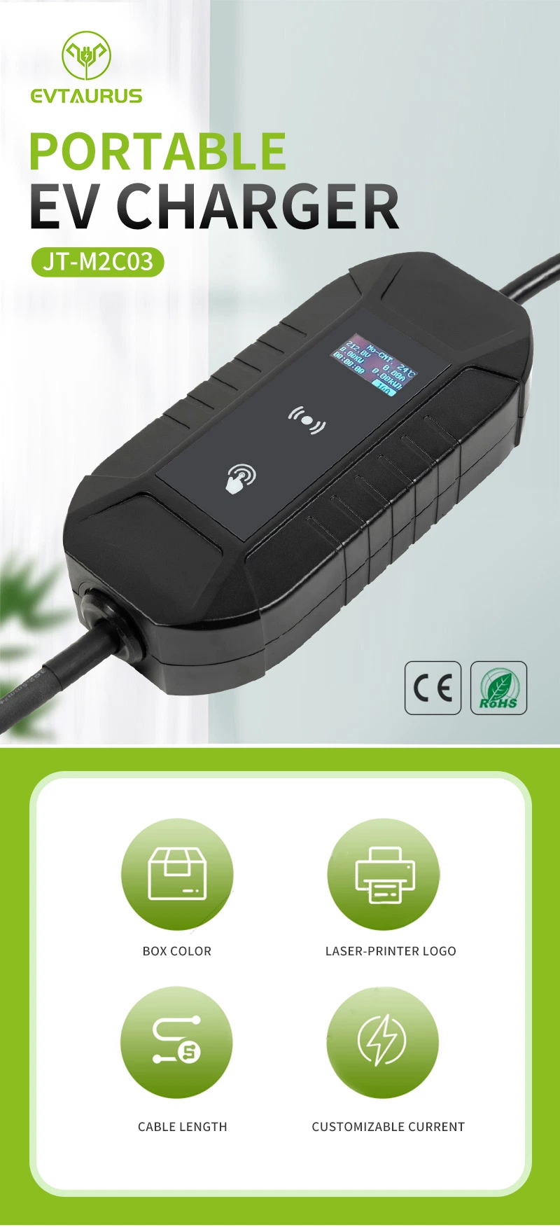 Roadside Portable 3.5kw Single Phase Electric Vehicle Charger for Home Use