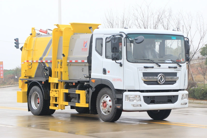 All-Closed Rear Loading Kitchen Garbage/Waste Collection Truck/Vehicle with Bin Tipper and Dumping