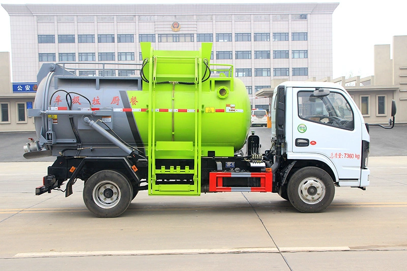 All-Closed Rear Loading Kitchen Garbage/Waste Collection Truck/Vehicle with Bin Tipper and Dumping