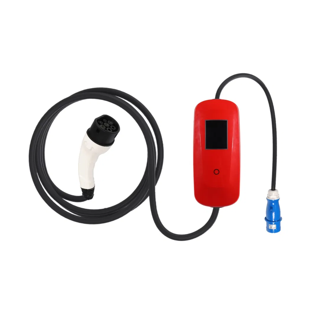 Ee S&T High End European Standard 3.5kw Portable Home Electric Car Charger in Popular Red Color Single Phase EV Charging Station