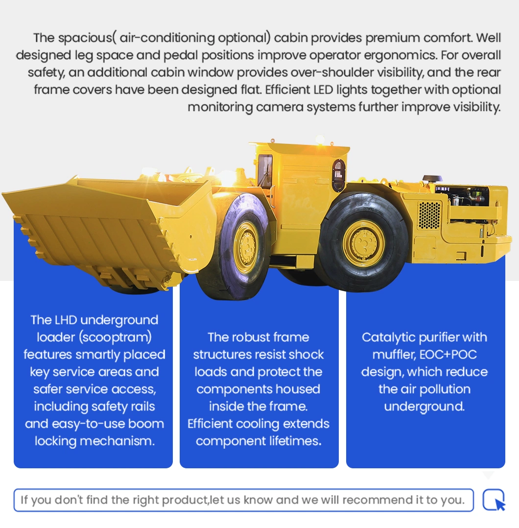 Solid mine scooptram WJ-4 eExtremely durable loading hauling dumping vehicle