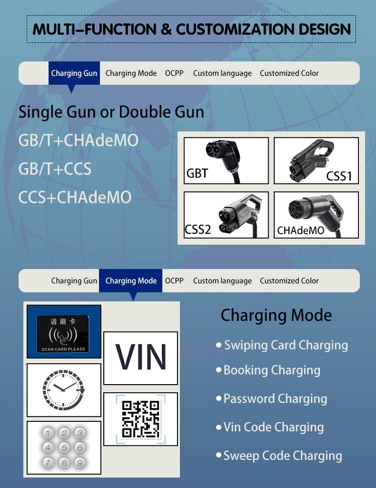 Hot Sale 60kw DC Fast EV Charger Station Commercial GB/T Electric Vehicle Charging Pile Ocpp1.6