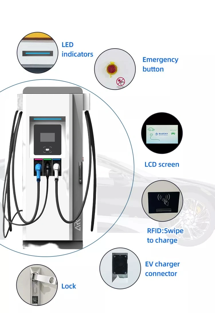 High Quality IP54 150kw Double Gun DC Charger Electric Vehicle EV Fast Charging Station