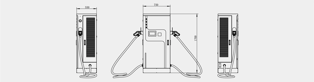 120kw 160kw DC EV Charger Floor Standing Electric Car Fast Charging Station