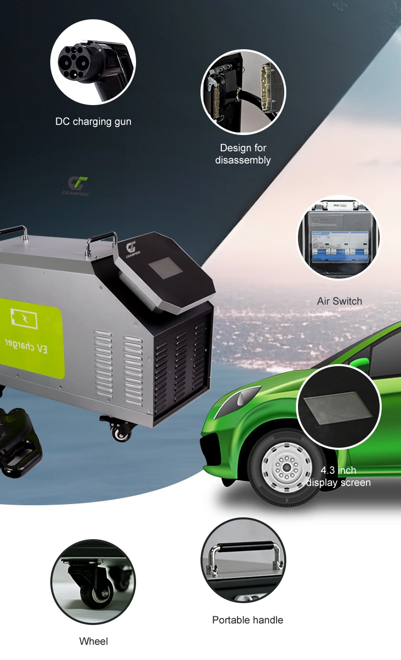 Convenient Electric Vehicle Charging Portable Car Charger Station 7kw with Ocpp and Customizing 3 in 1 Plug