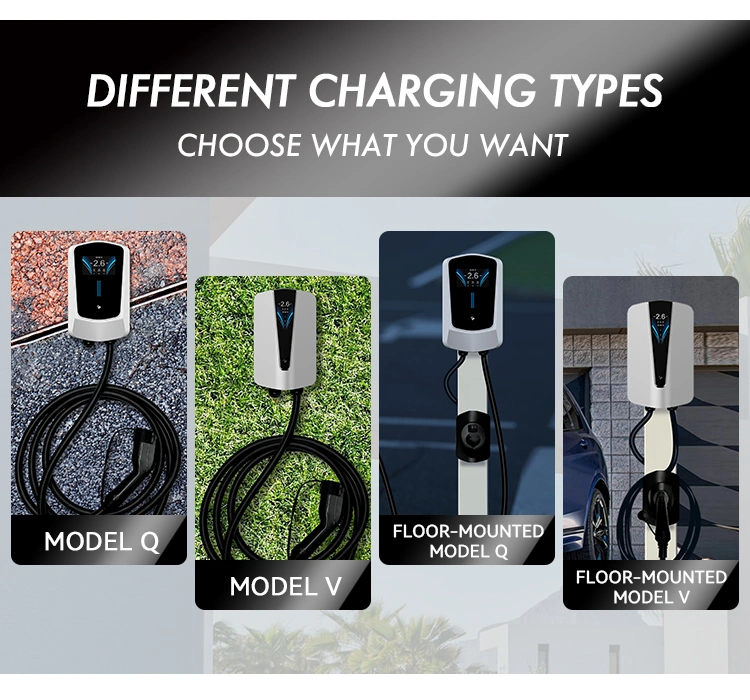 7kw 11kw 22kw 16A Compact and Portable EV Charger with 4.5m Cable Electric Vehicle Charging Wallbox EV Charger